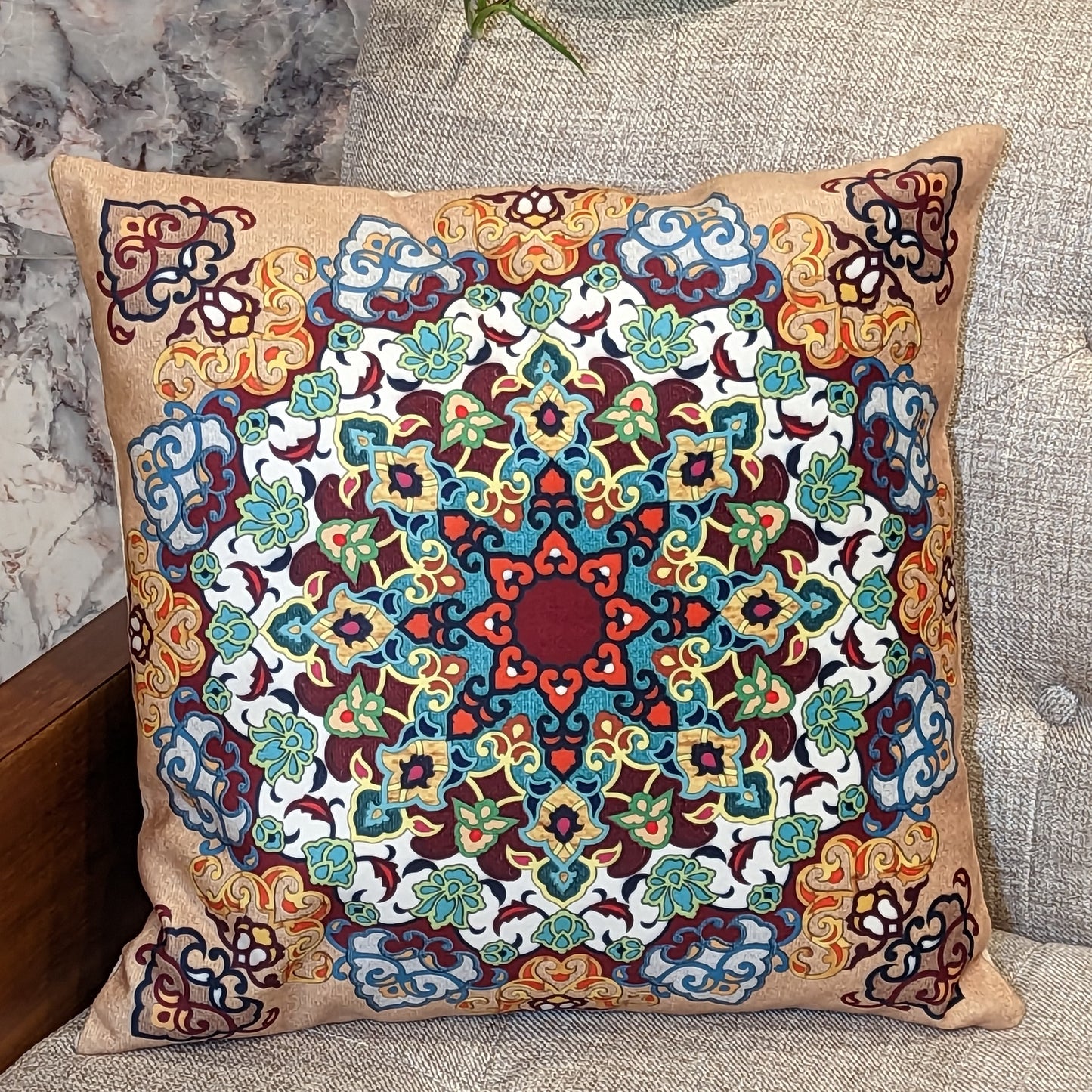 Colorful Mosaic Art Cushion Cover