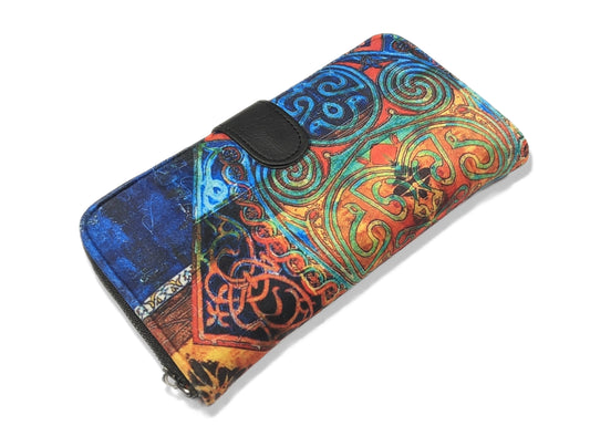 Blue and Red Wallet with Tile pattern